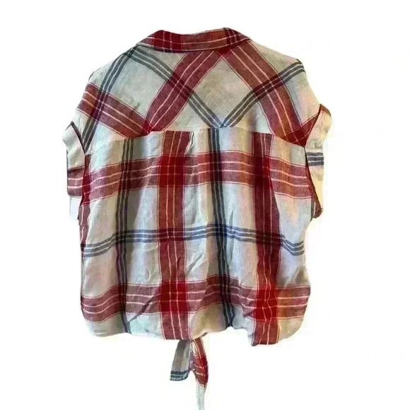 Rails Amelie plaid linen blend top - Picture 4 of 6